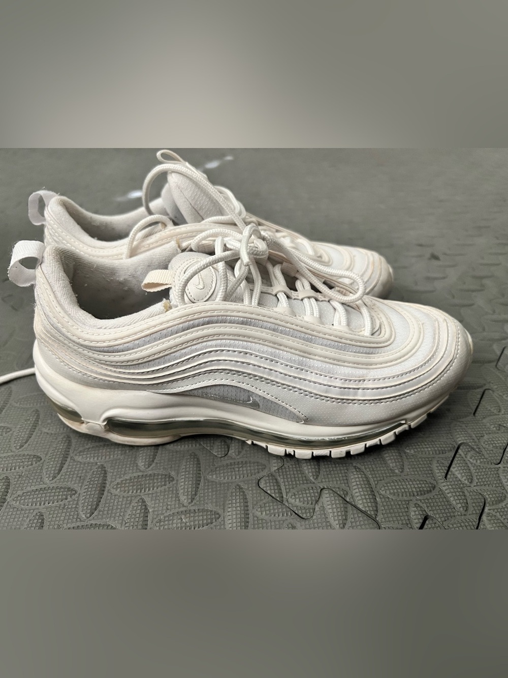 White Nike Air Max 97 Style Sneakers 7Y